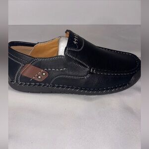 Caoutchouc Slip-on Shoes Men's US 9 (EU 42) Leather Black